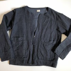 Poetry Blazer Zip Jacket Blue | Size 6